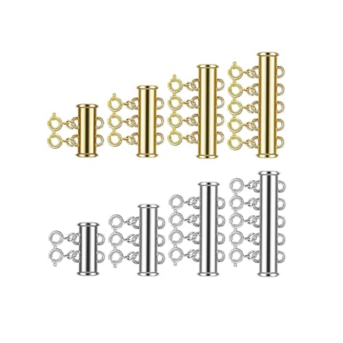 Veemoon 8Stücke Teiliges Magnetverschluss für Armbänder und Halsketten Mehrreihige Magnetschnallen Silber und Einfach zu Befestigen Langlebig Veemoon 8Stücke Teiliges Magnetverschluss für Armbänder und Halsketten Mehrreihige Magnetschnallen Silber und Einfach zu Befestigen Langlebig von Veemoon
