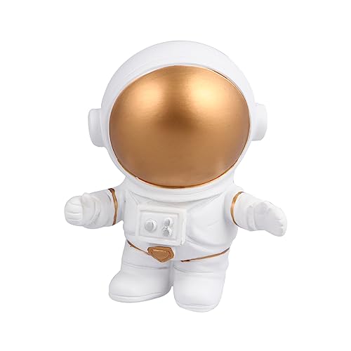 Veemoon Astronauten Figur Aus Harz - Goldene Deko Für Auto - Party Cake Topper Und Tischdekoration Ideales Für Astronauten Fans Und Raumfahrtliebhaber von Veemoon