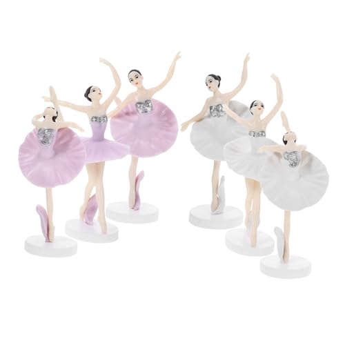 Veemoon Balletttänzer Figuren Set 6 Stück - Miniatur Ballett Mädchen Sammlerfiguren Als Dekoration Für - Kuchen Topper Oder Tischornament Für Weihnachten Geburtstage Und von Veemoon