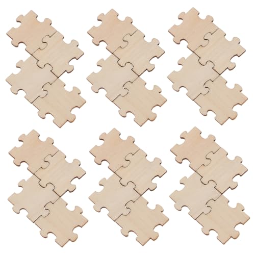 Veemoon Blanko Puzzle Zum Bemalen Aus Holz – 100 XXL Puzzleteile Ca 30mm Für Kreative DIY-Projekte - Basteln Und Pädagogisches Für Und Erwachsene von Veemoon