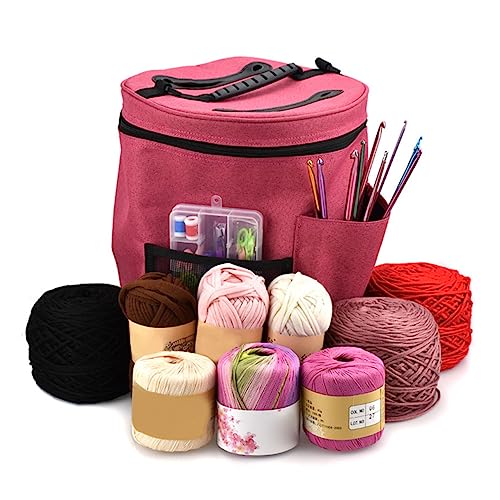 Veemoon DIY Häkelaufbewahrungstasche Große Organisertasche für Häkelgarn und Strickzubehör Praktische Aufbewahrungslösung für Handarbeiten Unterwegs Veemoon DIY Häkelaufbewahrungstasche Große Organisertasche für Häkelgarn und Strickzubehör Praktische Aufbewahrungslösung für Handarbeiten Unterwegs von Veemoon