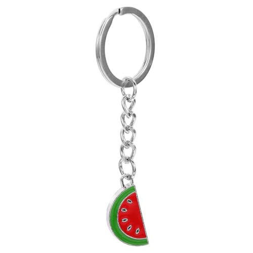 Veemoon Wassermelonen-Schlüsselanhänger: Süßer Wassermelonenscheiben-Anhänger Kristall-Frucht-Schlüsselanhänger Glitzernder Hawaii-Frucht-Schlüsselanhänger Sommer-Wassermelonen-Anhänger von Veemoon