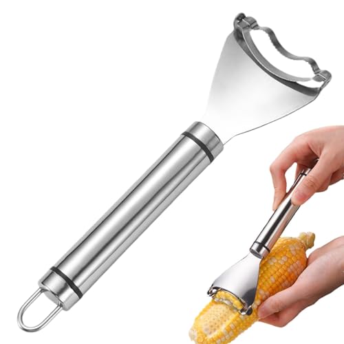 Veeteah Maishobel Edelstahl, Maisschäler für Maiskolben, Maiskernentferner Werkzeug, Corn Stripper Tool, Maisschaber mit ergonomischem Griff von Veeteah