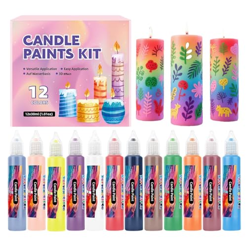 Veeteah Wachsmaler,12 Farben Kerzenwachs Malstifte Set | Schreiben und Gestalten für Anfänger auf Glas Basteln Kinder Baumwolltaschen Geschenke Veeteah Wachsmaler,12 Farben Kerzenwachs Malstifte Set | Schreiben und Gestalten für Anfänger auf Glas Basteln Kinder Baumwolltaschen Geschenke von Veeteah