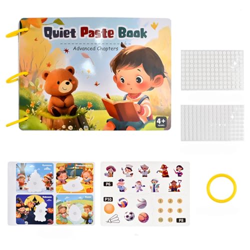 Veeteah Wiederverwendbare Sticker Busy Book,Sticker Busy Book | Tier-Stickerbuch - Lustiges Aufkleberbuch für Kinder, kreatives sensorisches Beschäftigungsbuch, pädagogisches Vorschul-Arbeitsbuch für von Veeteah