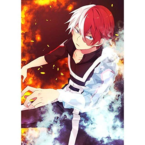 Vefvce DIY 5D Diamond Painting Kits für Erwachsene My Hero Academia Anime, Kreuzstich Gem Art Painting für Kinder Perfekt für Home Wall Decor (Quadrat, 40 × 50 cm) von Vefvce