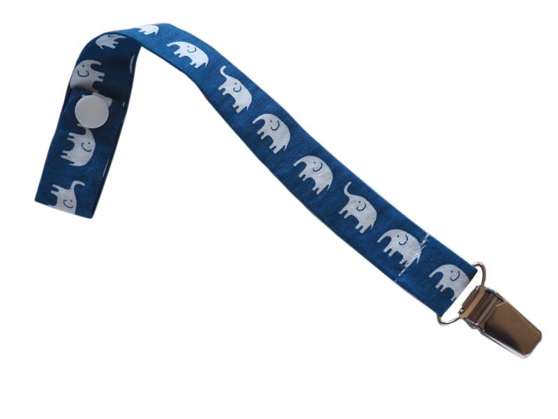 Schnullerband, Elefant, Schnullerkette, Band Für Schnuller, Elephant, Blau, Baby von VehShop