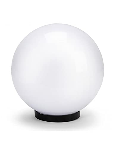 Velamp Sfera APOLUX SPH250 Globe, Straßenlaterne für den Außenbereich, 250mm, E27 Fassung, Kompatible LED, Wasserdicht IP44, für Garten, Parks, Eigentumswohnungen, Terrassen, Weiß von Velamp