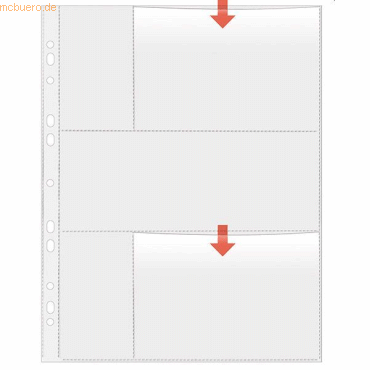 10 x Veloflex Fotohüllen A4 für 10x15quer VE=5 Stück von Veloflex