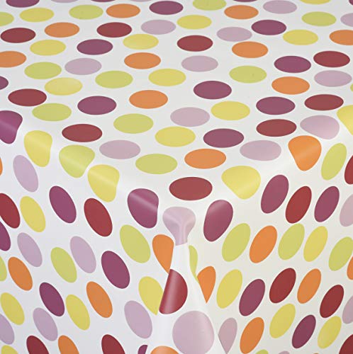 Venilia Tischdecke Confetti Multicolor Tischtuch Tischwäsche Wachstuch pflegeleicht wasserabweisend Rechteckig, PVC-Polyester von Venilia