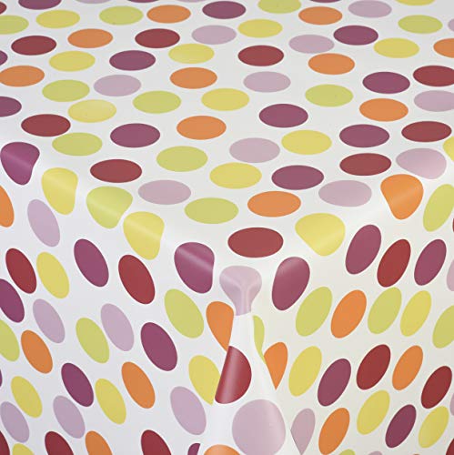 Venilia Tischdecke Mehrfarbig Tischtuch Tischwäsche Wachstuch pflegeleicht wasserabweisend Rechteckig, PVC-Polyester, Confetti bunt, 140 x 200 cm von Venilia