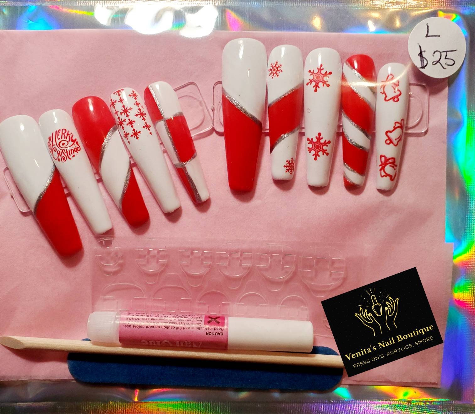 Handgefertigt Druck Auf Nagel Set von VenitasNailBoutique