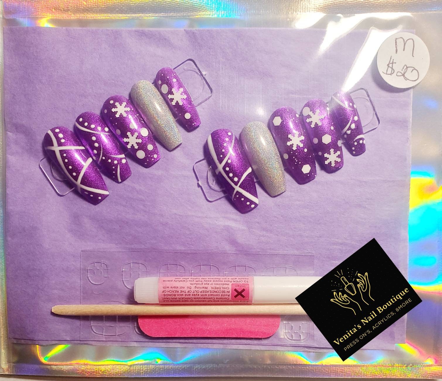 Handgefertigt Druck Auf Nagel Set von VenitasNailBoutique