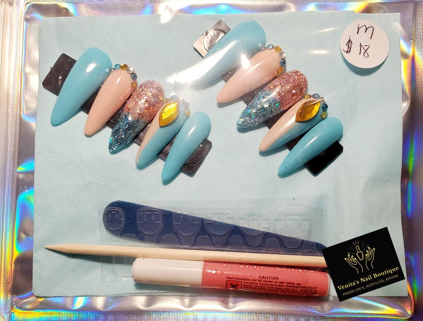 Personalisiertes Press On Nail Set von VenitasNailBoutique