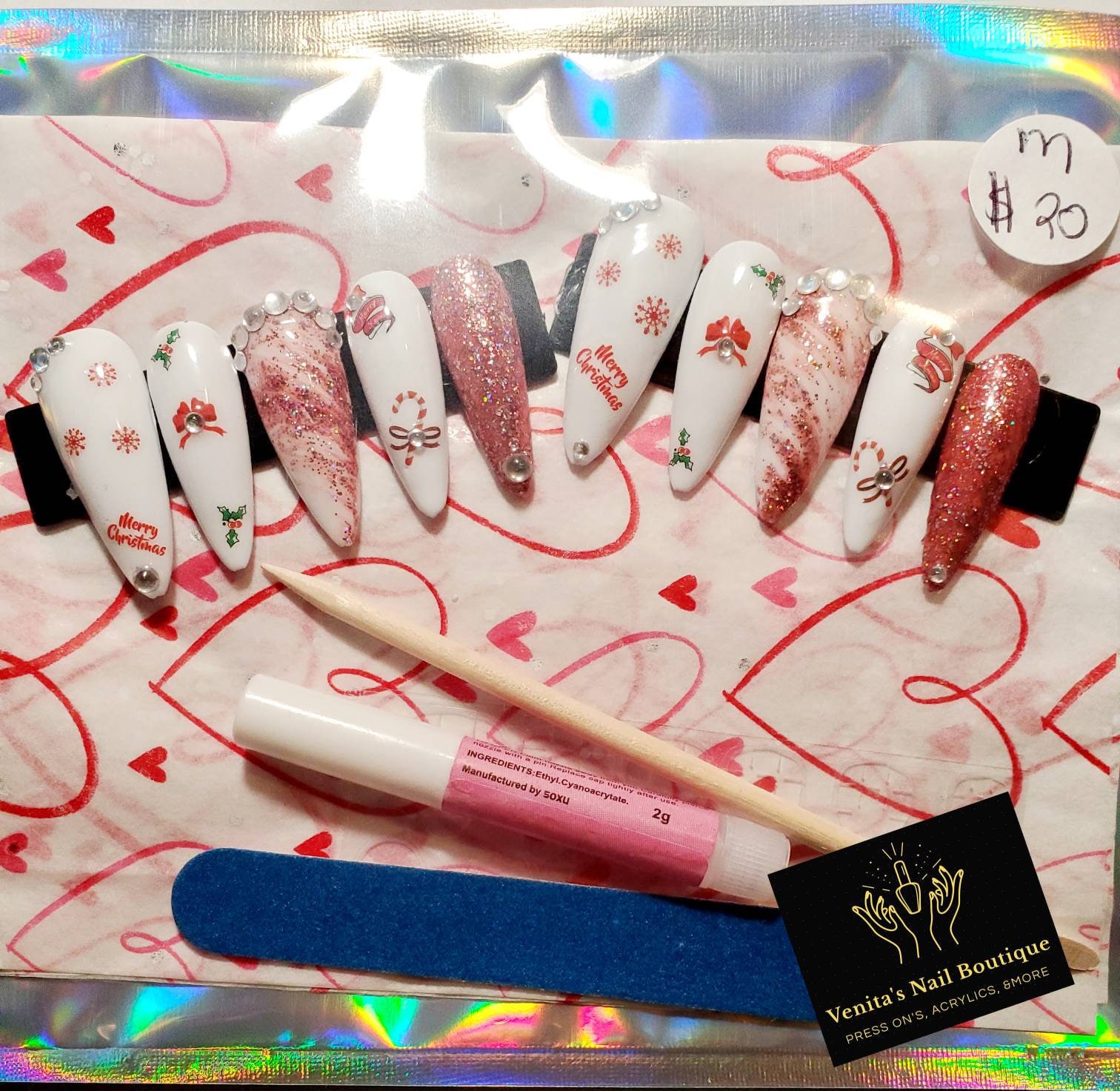 Personalisiertes Press On Nail Set von VenitasNailBoutique