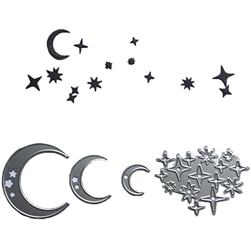 Metall Stanzformen Mond Sterne Muster Prägeformen Diy Scrapbooking Fotoalbum Papier Karten Stanzformen von Vepoty