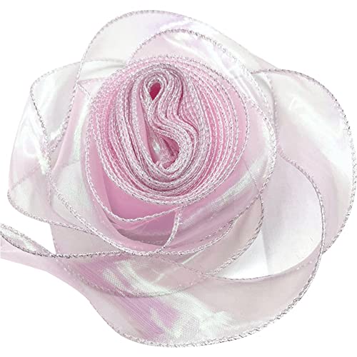 Vepoty 9 m Fischschwanz-Garnband, Geschenk-Blumenstrauß, Geschenkband, transparentes Chiffonband, Wellenbesatz, Kantenbindung, Tüllband von Vepoty