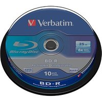 10 verbatim Blu-ray BD-R 25 GB von Verbatim