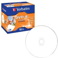 10 verbatim DVD-R 4,7 GB bedruckbar von Verbatim