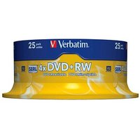 25 verbatim DVD+RW 4,7 GB wiederbeschreibbar von Verbatim