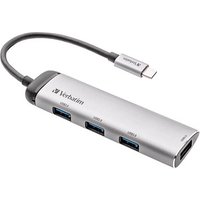 verbatim USB-Hub 4-fach grau von Verbatim