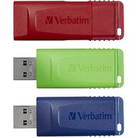 verbatim USB-Sticks Slider rot, blau, grün 16 GB von Verbatim