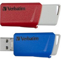 verbatim USB-Sticks Store ´n´ Click rot, blau 32 GB von Verbatim