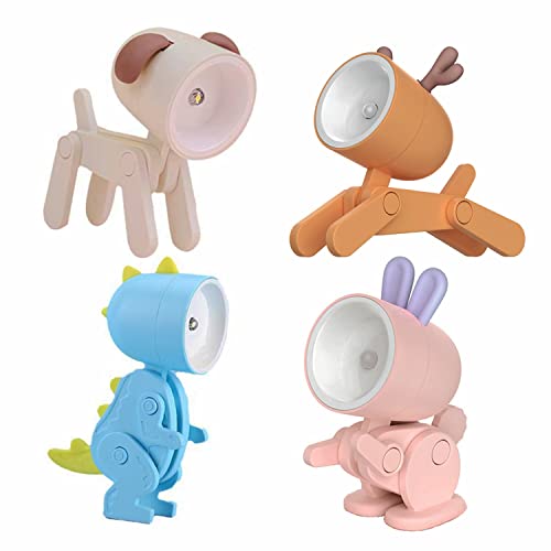 Vercico 4 Pcs Tier Nachtlicht Mitgebsel Kindergeburtstag Kleine Geschenke für Kinder, Mini Animals Lampen Kawaii Gastgeschenk Give Aways Mitbringsel Geschenke Mädchen Jungen Zufällige Farbe von Vercico