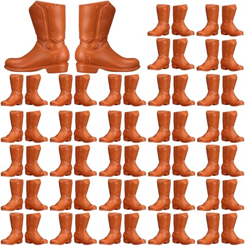 Vercraft Mini-Cowboy-Stiefelhut, Figur, Mini-Cowgirl-Cowboyhut aus Kunstharz, für Party, kleine Cowgirl-Puppe, Hüte, Stiefel, Texas, Tischdekoration, Cupcake-Topper, von Vercraft