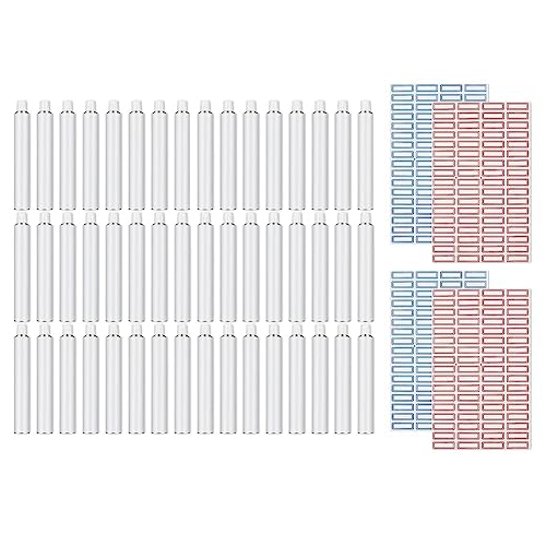 Vereen 48 Stück leere Aluminium-Farbtuben, Aluminium-Tuben, leere Aluminiumröhre, 20 ml, für die Herstellung von Farbe und Aufbewahrung von verbleibenden Farben, Acrylöl, mit 4 Etiketten von Vereen