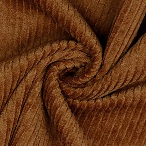 Cordstoff Breitcord gewaschen Cord 4,5W | ab 50 cm (Cognac) von Verhees Textiles