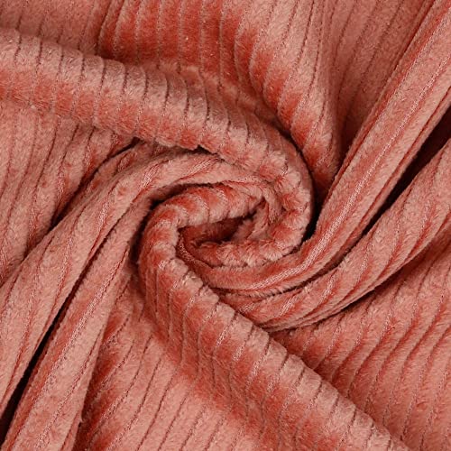 Cordstoff Breitcord gewaschen Cord 4,5W | ab 50 cm (Old Rose) von Verhees Textiles