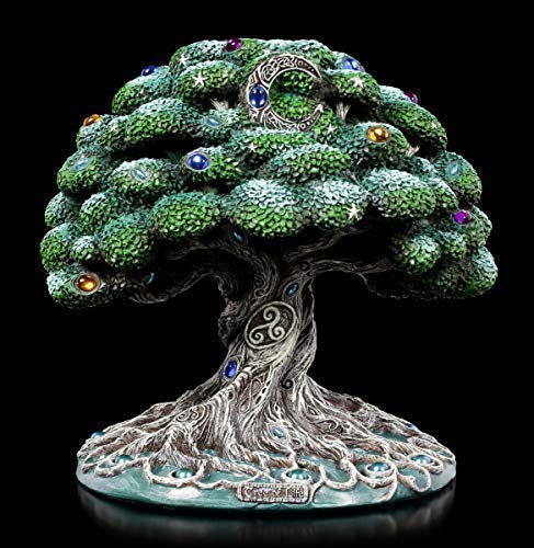 Veronese Studio Collection Fantasy Lebensbaum Yggdrasil - Tree of Life | Dekoartikel, handbemalt, mit Schmucksteinen verziert, inkl. Geschenk-Box von Veronese Studio Collection