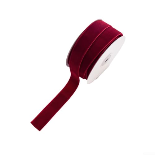 Elegantes Samtband, 10 m, Rolle für Urlaubsdekoration, Bastelprojekte und Geschenkverpackungen (1,5 cm rot) von VersaGenius