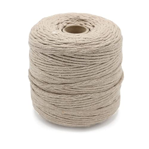 Makramee Garn 3mm x 200m Beige Baumwolle Schnur Baumwollgarn Baumwollseil Kordel für DIY Handwerk, Faden zum basteln von Vershy