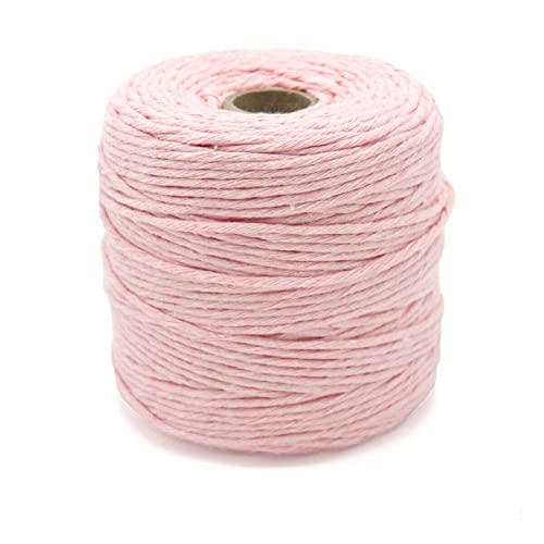 Makramee Garn 3mm x 200m Rosa Baumwolle Schnur Baumwollgarn Baumwollseil Kordel für DIY Handwerk, Faden zum basteln von Vershy