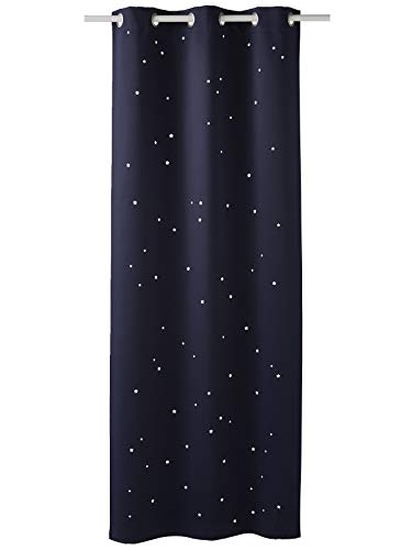 Vertbaudet Verdunkelungsvorhang, Marineblau/Sterne, 105 x 240 cm von Vertbaudet