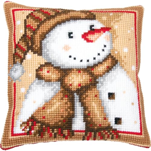 Vervaco Croix Bonhomme de neige Coussin au point Kit von Vervaco