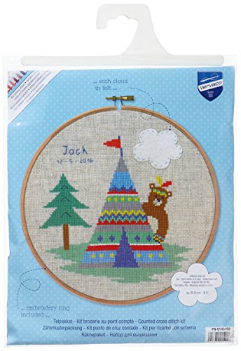 Vervaco Zählmusterpackung-Stickpackung im gezählten Kreuzstich, Tepee, 20cm von Vervaco