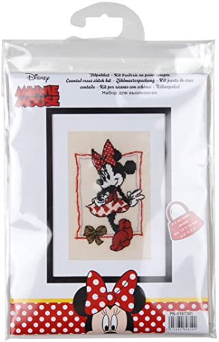 Vervaco PN-0167301 Disney It's all about Minnie Stickpackung Zählmuster, Baumwolle, mehrfarbig, ca. 13 x 18 cm / 5,2" x 7,2" von Vervaco