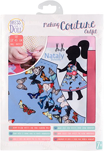 Vervaco PN-0171718 Couture Outfit Making Set: Nataly Butterfly, suitable for an 18in (45cm) doll von Vervaco