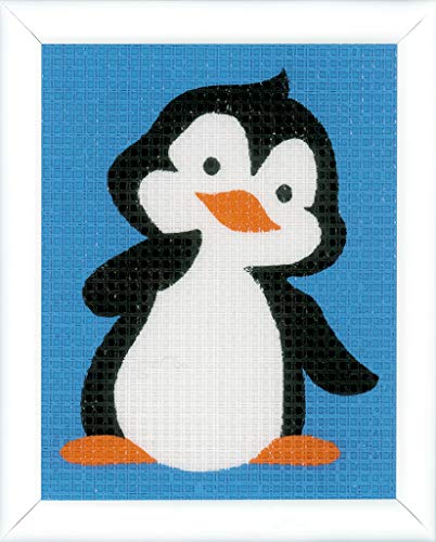 Vervaco Pinguin Anfänger-Stickpackung vorgezeichnet, Baumwolle, Penguin, 12.5 x 16cm von Vervaco