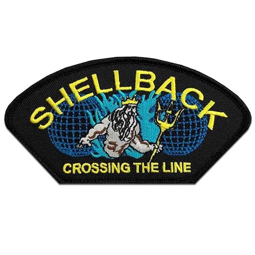 VetFriends.com Navy Shellback Crossing The Line Patch Lizenzierte Militärbekleidung Patriotische Produkte Geschenke für Veteranen Familien und Ruhestand von VetFriends