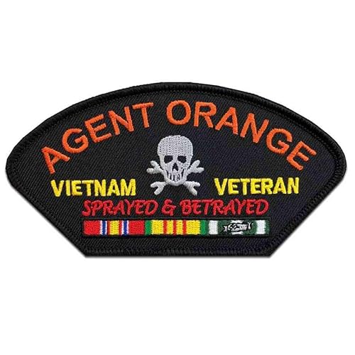 Vietnam Veteran mit Bändern: Agent Orange Patch lizenzierte Militärbekleidung, patriotische Produkte, Geschenke für Veteranen, Familien und Ruhestand VetFriends.com von VetFriends