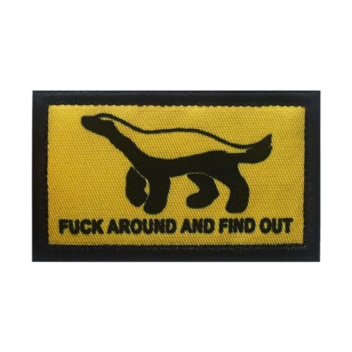 Fu*k Arond and Find Out Funny Printing Patch Sticker with Hook & Loop Novelty Patch for Shirts Clothes Hat Backpack Applique (Fu*k Arond and Find Out) von Veworn
