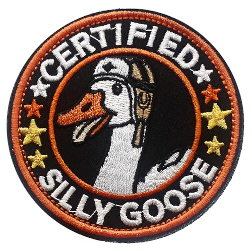 Sertified Silly Goose Embroidered Patch Cute Goose Hook and Loop Applique Patch for Shirts Backpacks Hats Jackets DIY Accessories Gift (Sertified Silly Goose) von Veworn