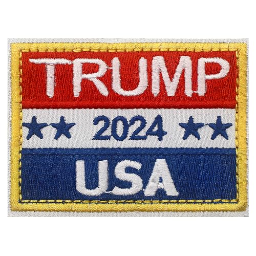 Trump 2024 Take America Back bestickter Aufnäher "Save America Again", lustige Flaggen, Aufkleber mit 7,9 x 3,8 cm Klettverschluss für Hemden, Rucksäcke, Hüte, Jacken (Trump 2024) von Veworn