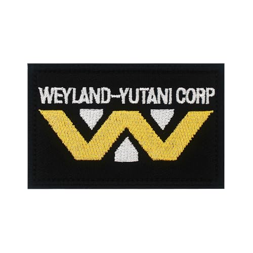 Weyland Yutani bestickter Aufnäher mit 10,2 x 6,3 cm Klettverschluss für Hemden, Rucksäcke, Hüte, Jacken, Applikation (Weyland) von Veworn