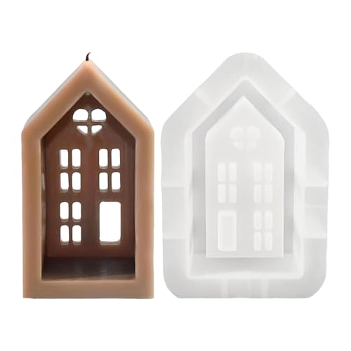 10.2X15.7 Cm Silikonformen Gießformen Weihnachten 3D Silikonform Gießform Haus Hausguss-Kerzenform Silikonform Haus Mit Fenster Für Kerzen d-iy Kerzen Gips Handwerk von Vgvgaj