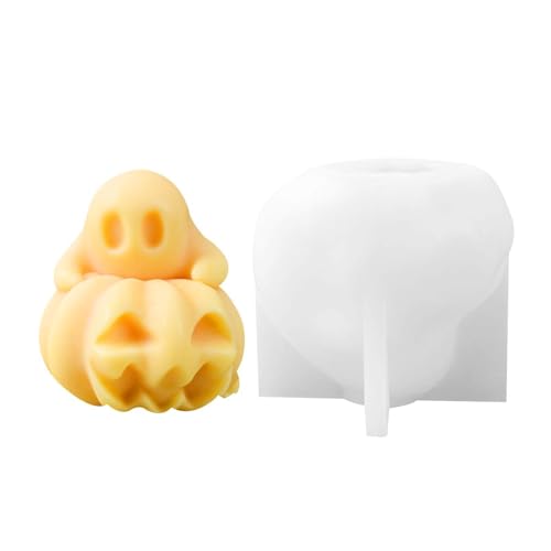 Halloween-Kürbisform, Halloween- -Formen für Aromatherapie-Kerzen, 3D- -Kerzen-Form, Seifenformen, Geister- -Design, Kerzen-Silikonformen für Epoxidharz, Kerze, handgefertigte Seife, von Vgvgaj